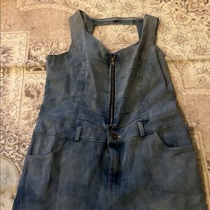 Source Unknown Blue Denim Jumpsuit